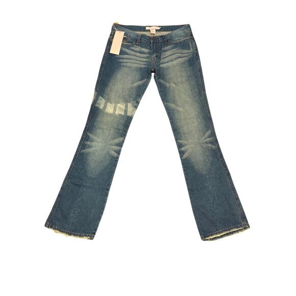 Fancy Collection Bootcut Womens Jeans Size 12 Blue Denim Western Embroidered Des - Picture 2 of 9